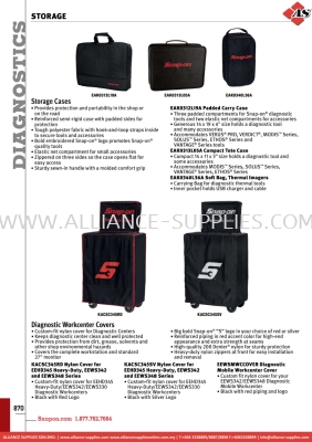 SNAP-ON Storage - Storage Cases / Diagnostic Workcenter Covers