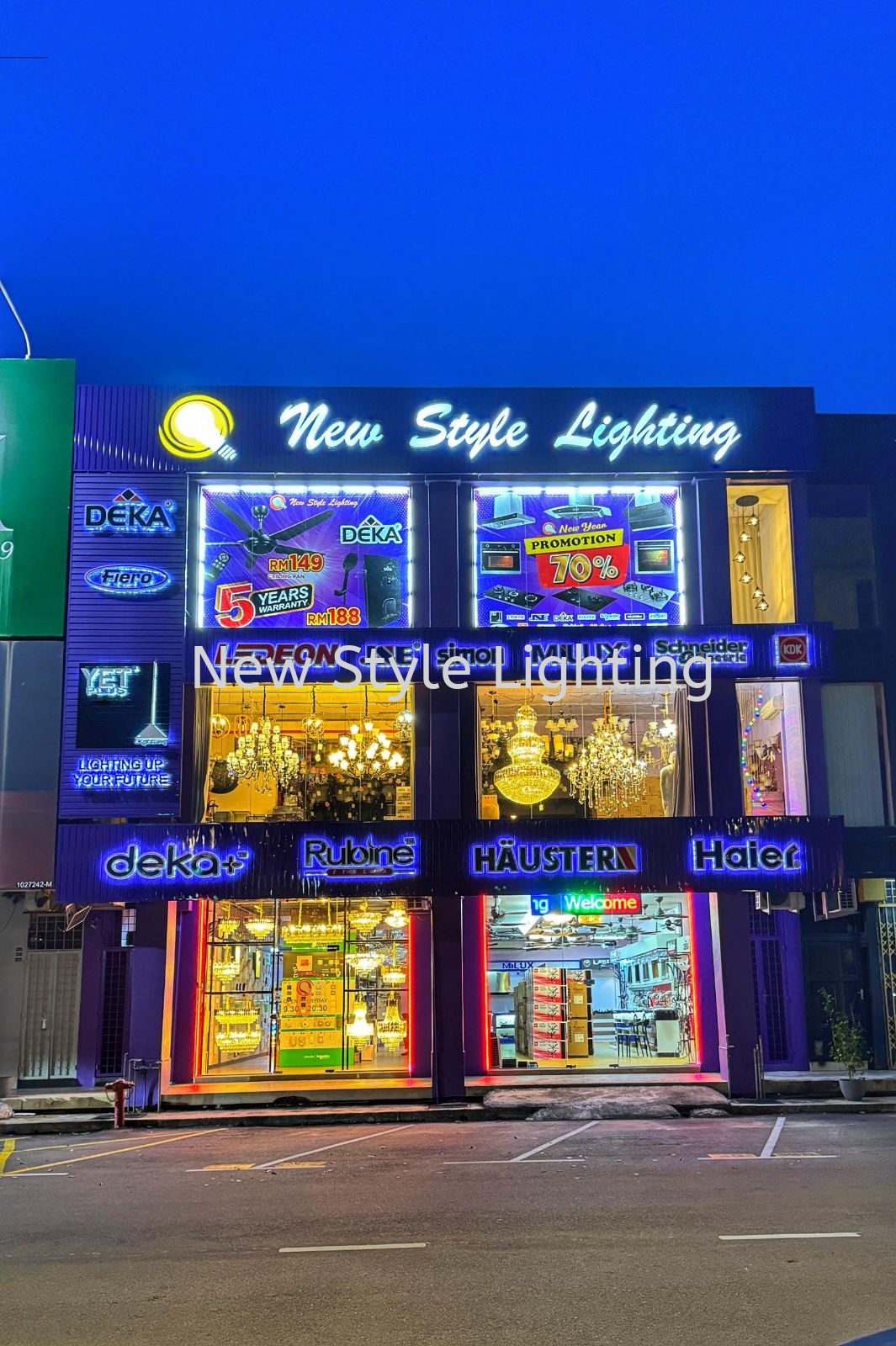 May 2024 New Signboard & Painting in Night View