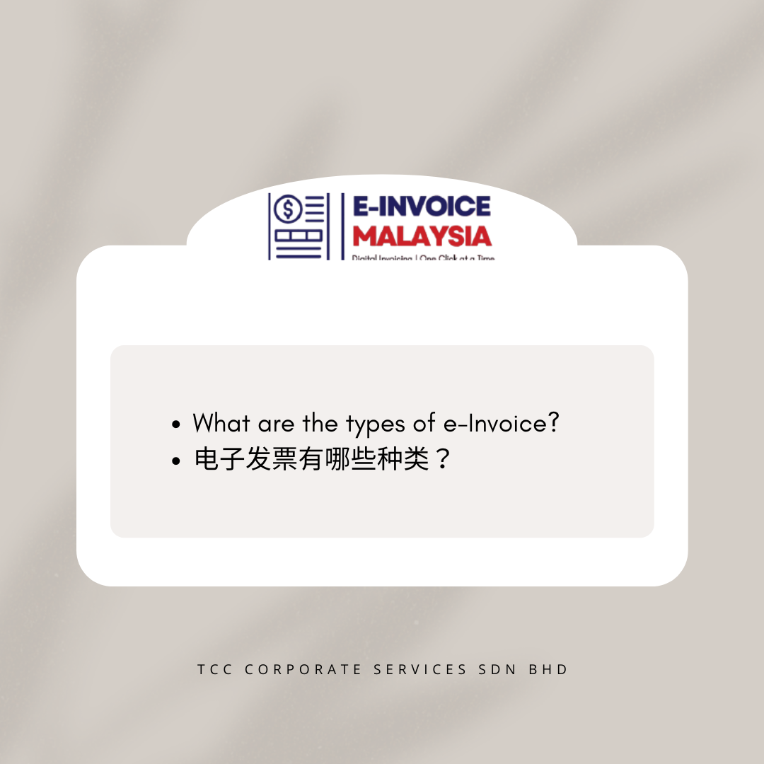 What are the types of e-Invoice? | 电子发票有哪些种类？