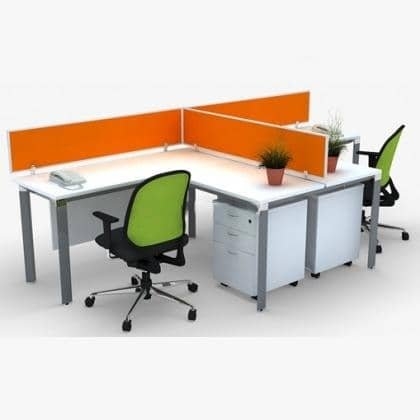 Workstation Cluster Office Of 2 Seater | Office Workstation | Office Panel | Office Divider | N Seri