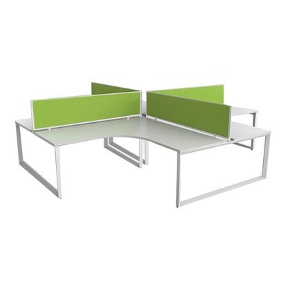 Office Workstation Table Cluster Of 4 Seater | Office Panel | Office Divider | S Series Set (+ Desig