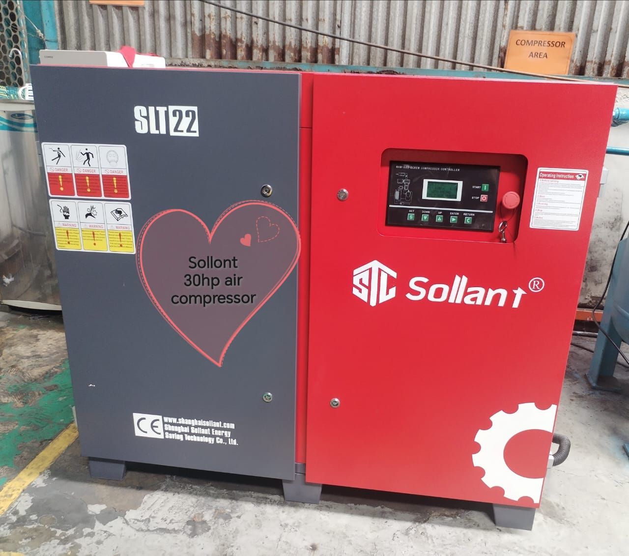 Thanks customer support 🙏🔧 ➡️Sollant Screw Air Compressor 30HP / 22kw