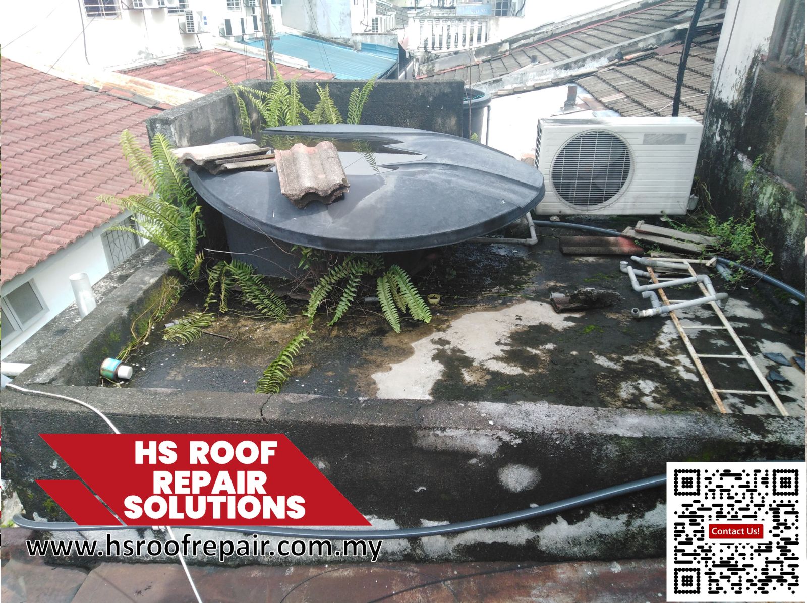 Leakage Problems and Countermeasures of Concrete Sheds on Roofs In Petaling Jaya | PJ