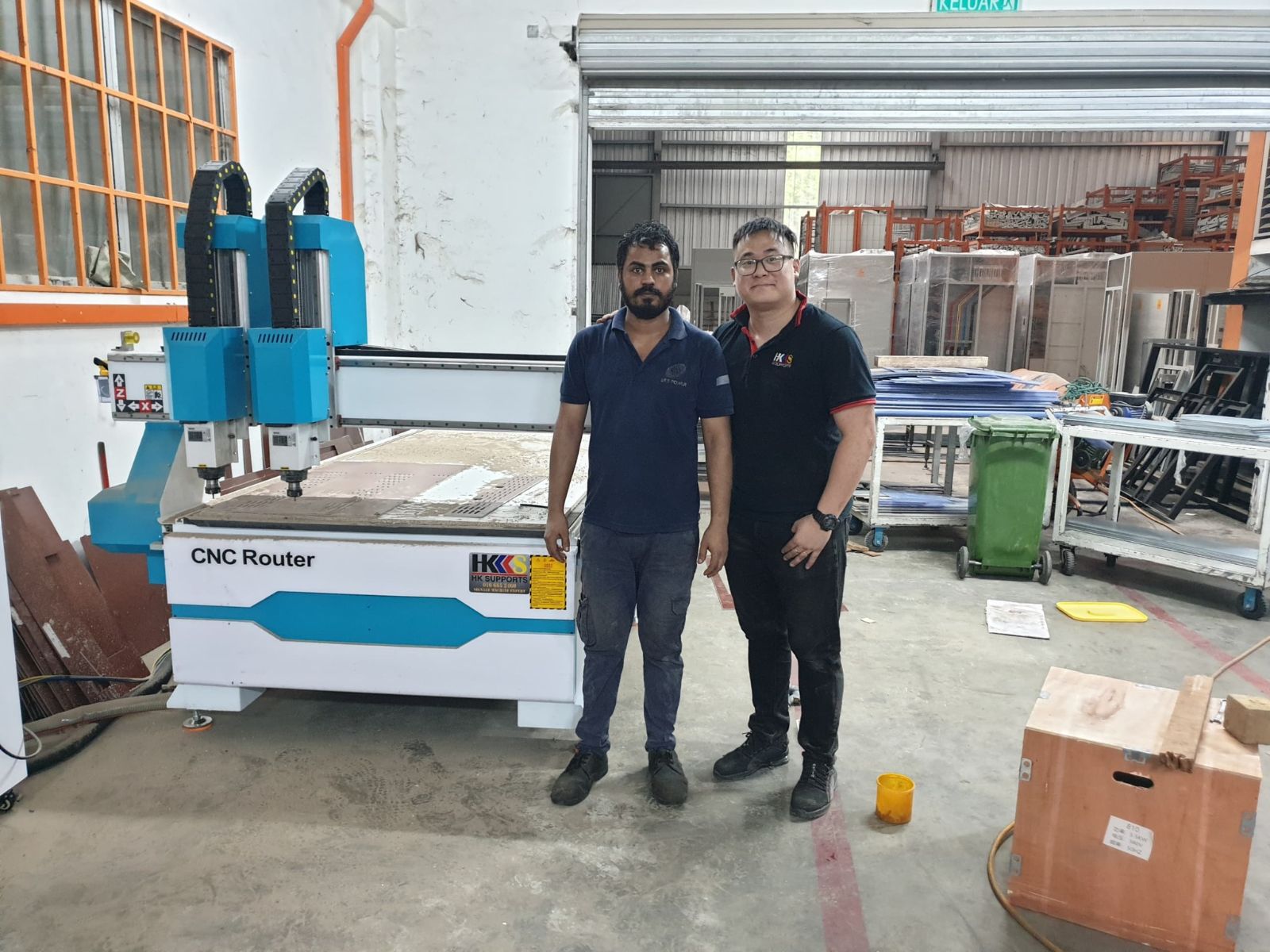 DELIVERY TO KLANG VALLEY. CNC ROUTER MACHINE DOUBLE HEAD! SUITABLE FOR SIGNAGE, FURNITURE, R&D