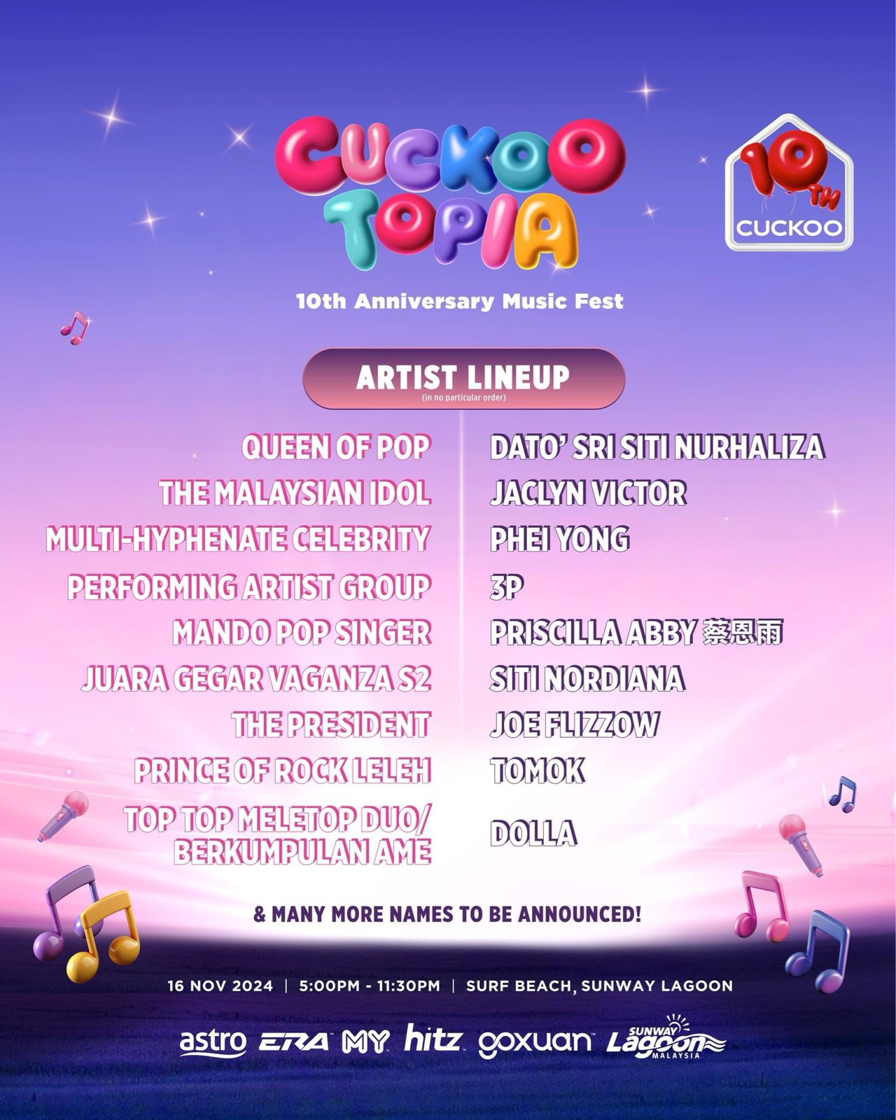 Cuckoo Topia 10th Year Anniversary Concert 16th Nov 2024