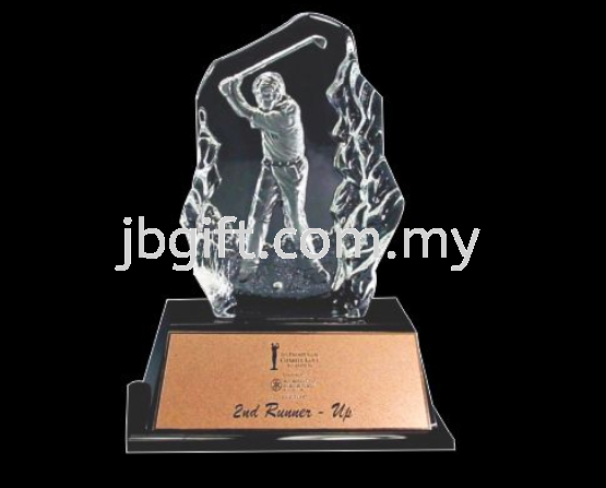 CRYSTAL GOLF PLAQUE CT-644AD