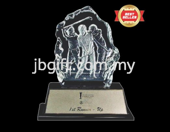 CRYSTAL GOLF PLAQUE CT-645AD