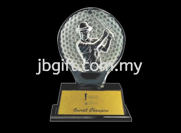 CRYSTAL GOLF PLAQUE CT-646AD