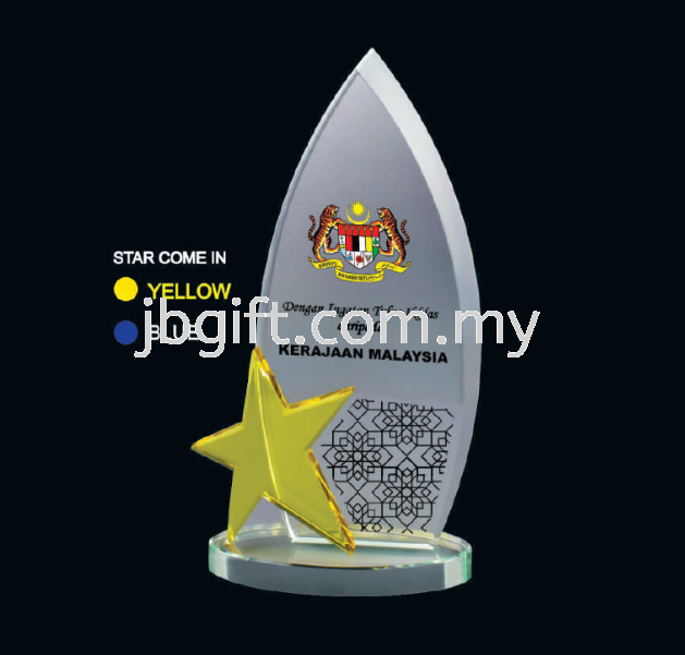METAL STAR CRYSTAL AWARD CT-298AD