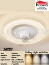 16980-40W LED-3C + FAN Ceiling Light c/w Fan