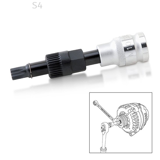 TOPTUL Spline Alternator Combination Bit Socket (M10)