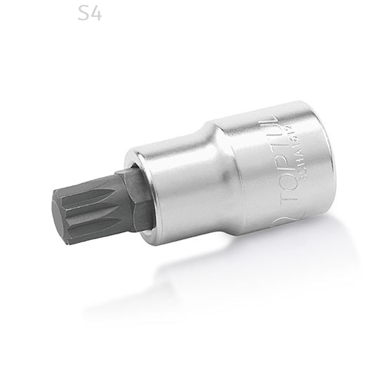 TOPTUL Spline Bit Sockets (Deep)