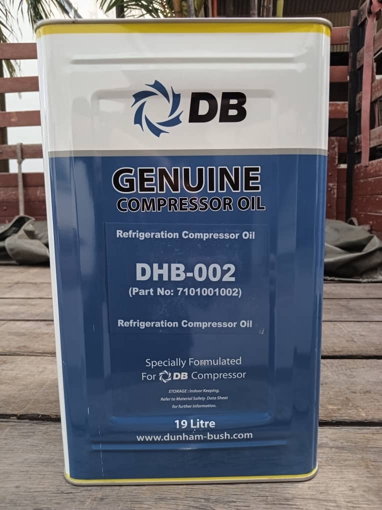 DUNHAM-BUSH DB GENIUNE COMPRESSOR OIL, DHB-002 (19LITER/PAIL) (P/N : 7101001002)