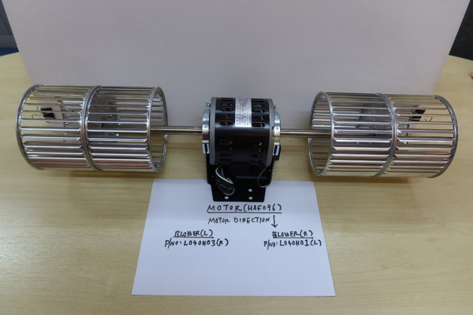 YORK HAF-096 (1PH 40W) FAN MOTOR+BLOWER WHEELS DIRECTION