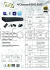 AHD 4 Channel DVR AHD Camera  CCTV