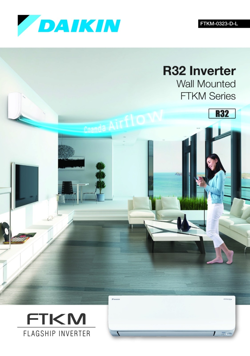 Daikin R32 Inverter Wall Mounted FTKM FLAGSHIP INVERTER Series Air-Conditioner (Daikin Malaysia)