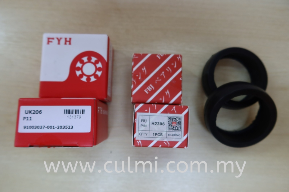 BEARING UK 206 D25 C/W ADAPTER SLEEVE D25 H2306X & RUBBER DAMPER D25(UK 206)(2-SET/UNIT)(KRUGER FAN)