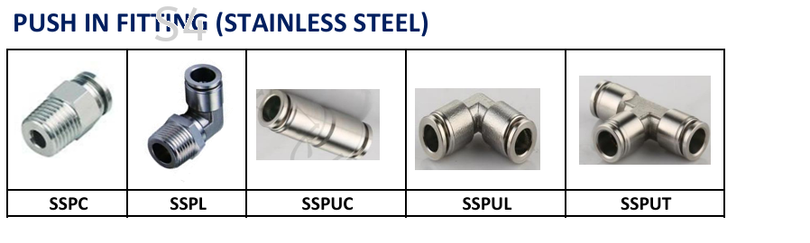 Push In Fitting (Stainless Steel)