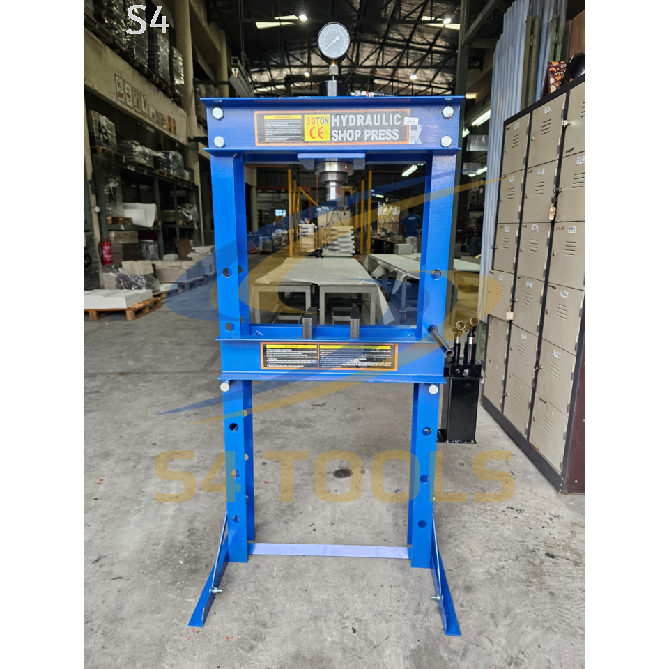 S4Tools | 30 Ton Hydraulic Shop Press (Dual Pump)