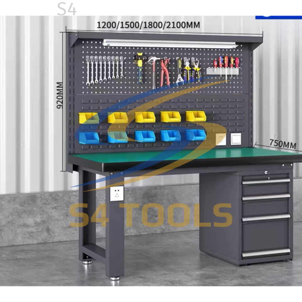 *Custom Made Order* S4Tools Heavy Duty Working Bench (With Rack/Storage/Power Socket)