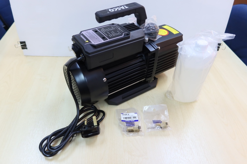 TASCO TA150XK-EXP TWO STAGE VACUUM PUMP (5.3CFM) WITH ANTI OIL BACKFLOW SOLENOID VALVE