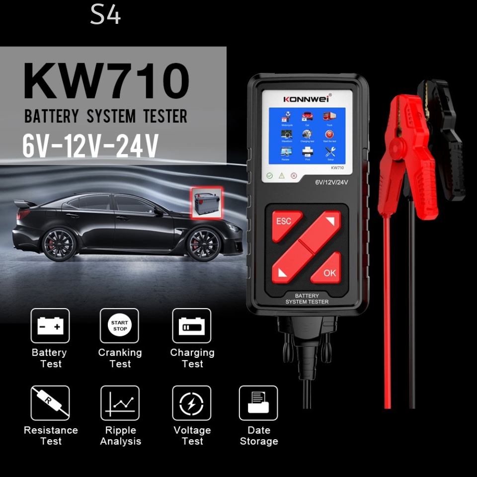 KonnWei KW710 | 6V/12V/24V Automotive DC Battery Tester