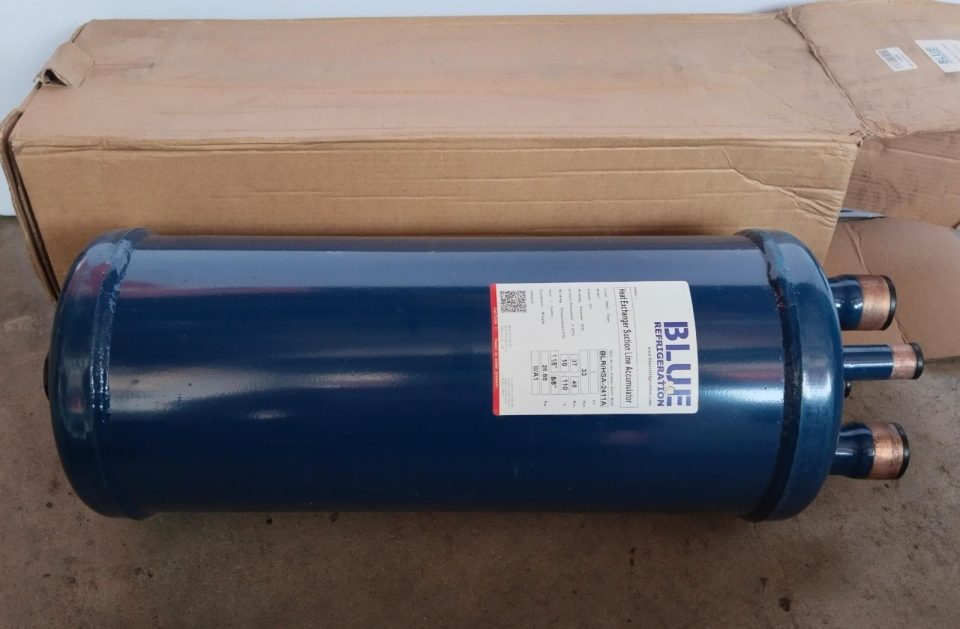BLUE 1-1/8" BLR/HSA HEAT EXCHANGER SUCTION LINE ACCUMULATOR