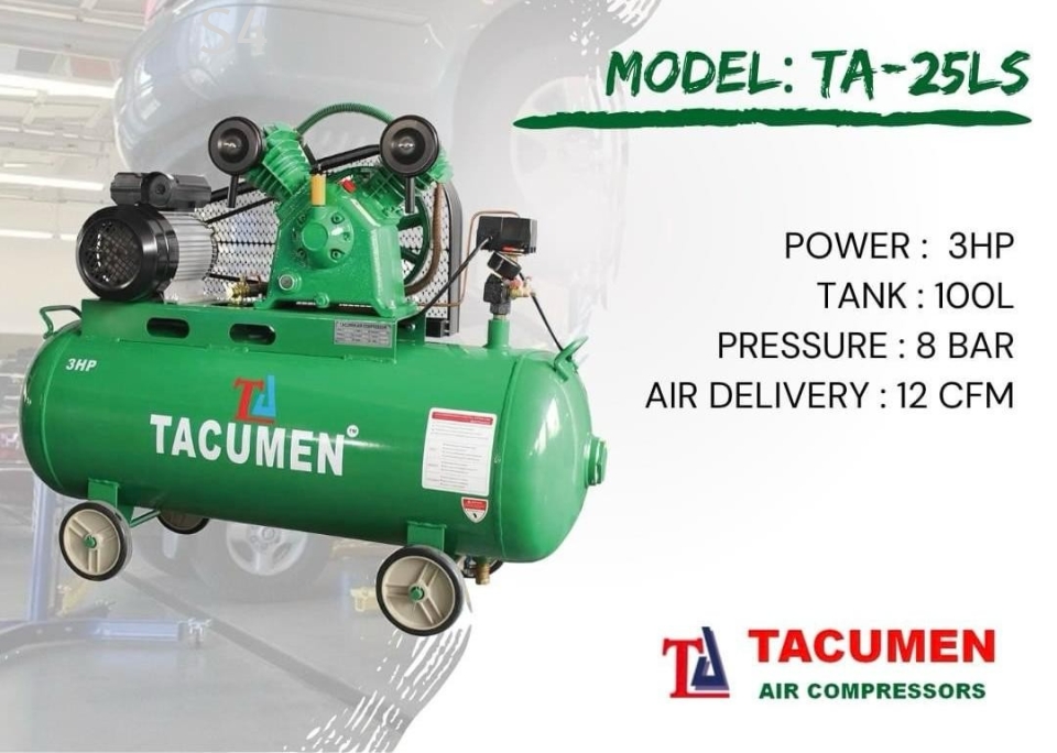 TACUMENT TA-25LS | Automotive Garage 3HP Air Compressor