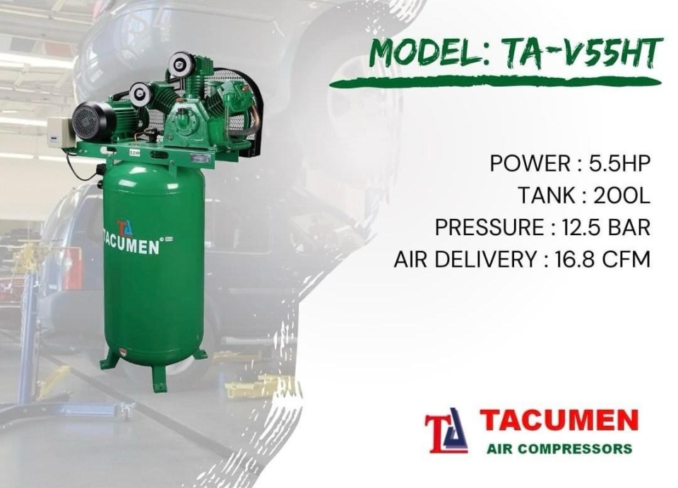 TACUMENT TA-V55HT | Automotive Garage 5.5HP Air Compressor