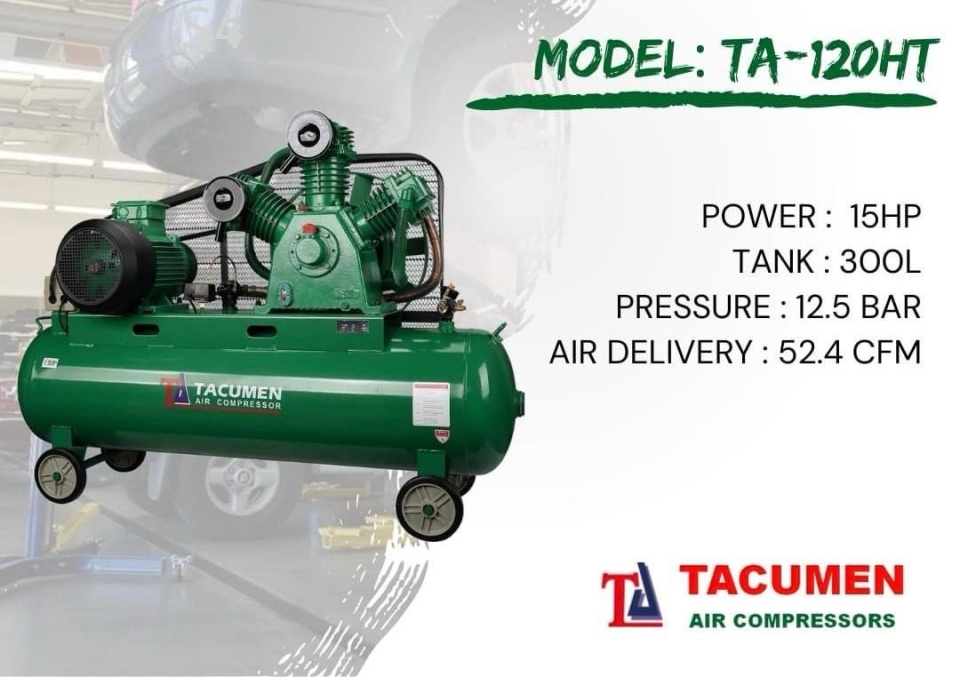 TACUMENT TA-120HT | Automotive Garage 15HP Air Compressor