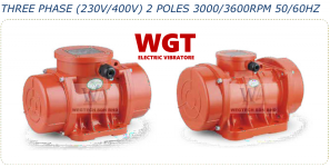 WGT Vibrator Motor - 2 POLES (3000/3600 RPM)