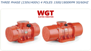 WGT Vibrator Motor - 4 POLES (1500/1800 RPM)