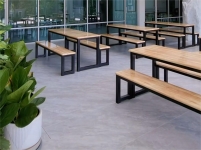 Wooden Texture Canteen Table