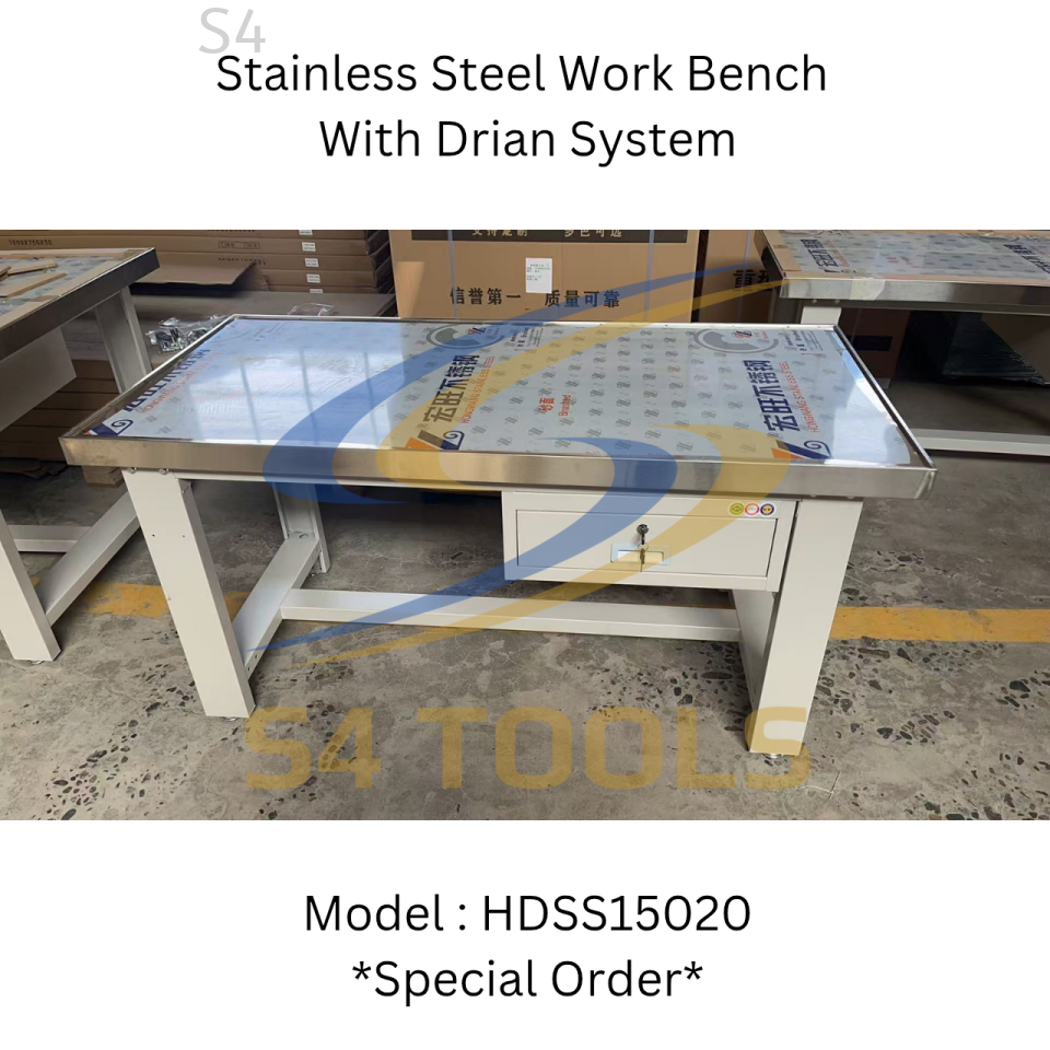 *Special Order* Heavy Duty Stainless Steel Working Bench With Drain System