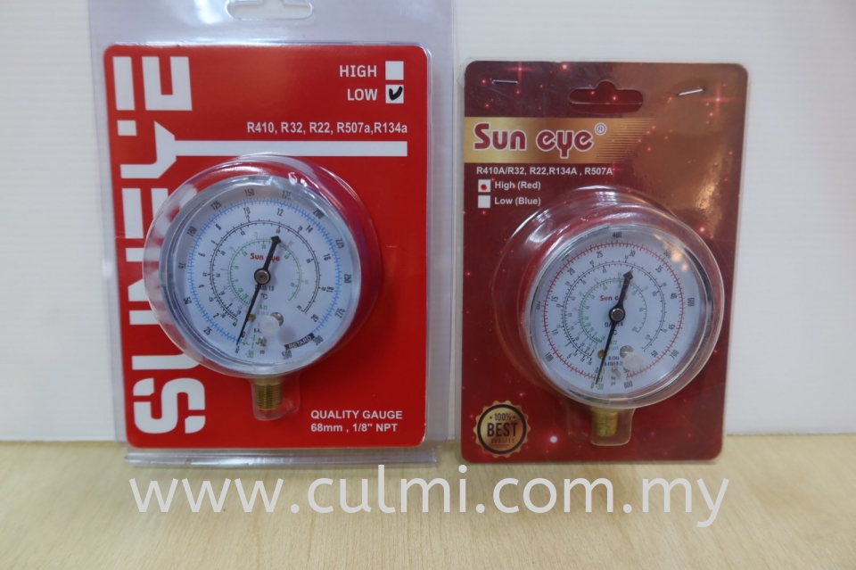 SUN EYE PRESSURE GAUGE (R22/R507A/R134A/R410A/R32)