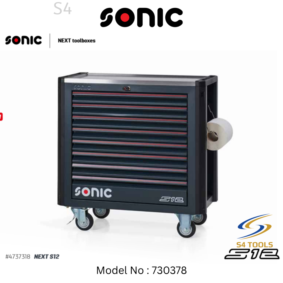 Sonic Next S12 | 8 Drawers With 303Pcs Filled Tools Trolley (730378)