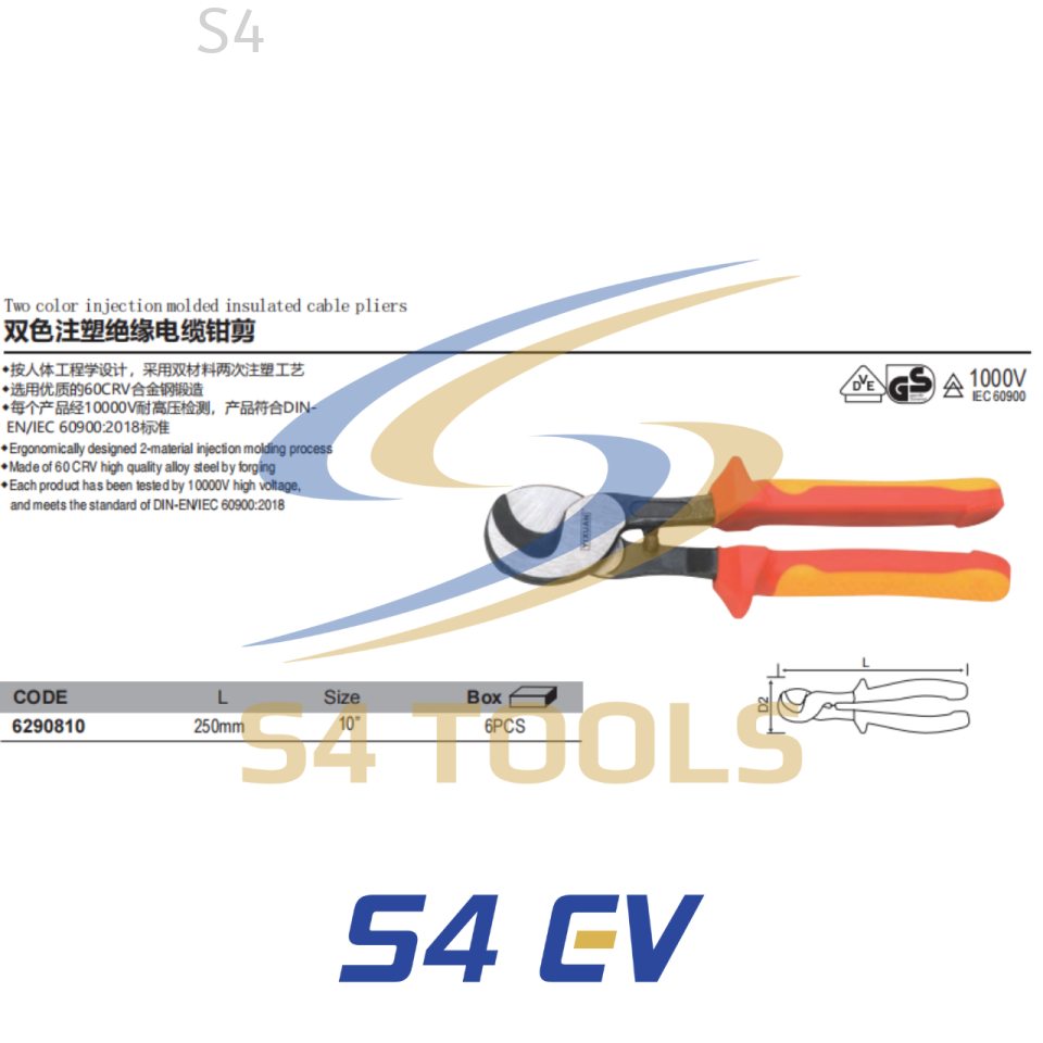 S4EV VDE Insulated Cable Cutter Pliers