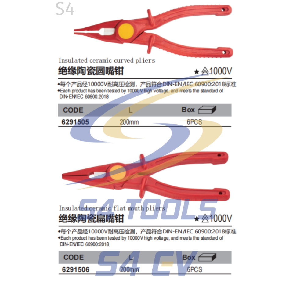 S4EV VDE Insulated Flat / Wire Plier