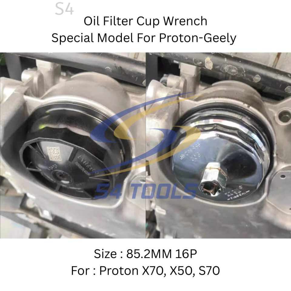 Oil Filter Cup Wrench 95.5mm~85.2mm 16 Flutes ¨C Designed for Proton / Geely / Volvo / LynkCo