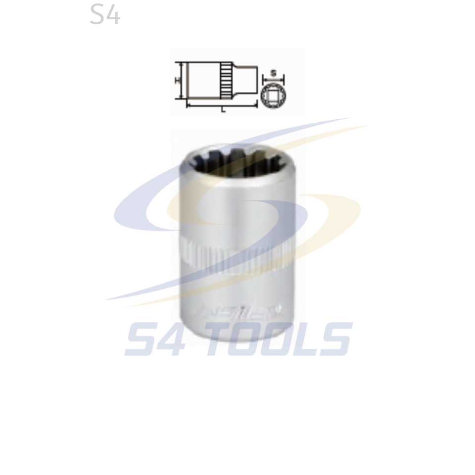 3/8" DR. Spline Socket (CR-V)