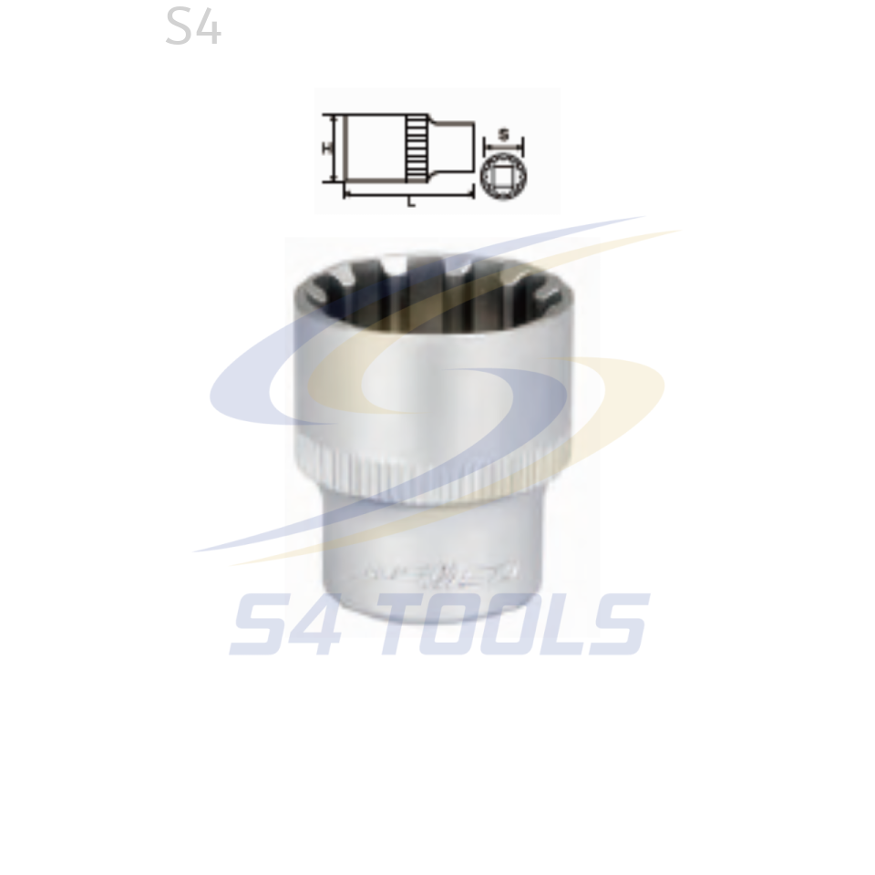 1/2" DR. Spline Socket (CR-V)