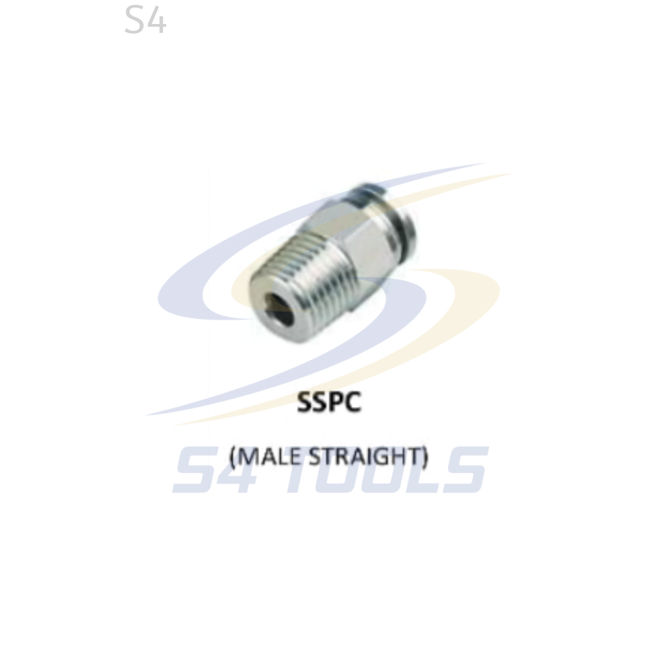 Universal Stainless Steel SS316 Male Straight Push In Fitting (SSPC)