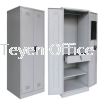 FULL HEIGHT WARDROBE WITH STEEL SWINGING DOOR & CUPBOARD LOCK, C/W 1 MIRROR, 1 CLOTH HANGING BAR, 1 FULL HEIGHT CABINET STEEL FURNITURE