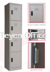 4 COMPARTMENT STEEL LOCKER WITH BLACK HANDLE ONLY & MAGNET DOOR LOCKER COMPACTMENT STEEL FURNITURE
