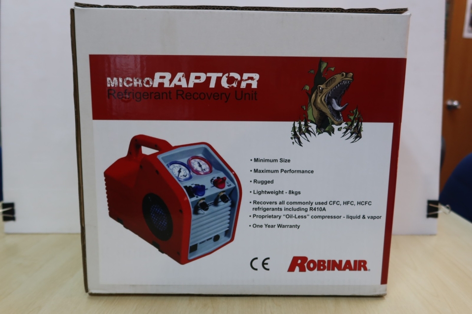 ROBINAIR MICRO RAPTOR RG3000-E REFRIGERANT RECOVERY MACHINE (230V/50HZ) (FOR CFC, HCFC & HFC REF.)
