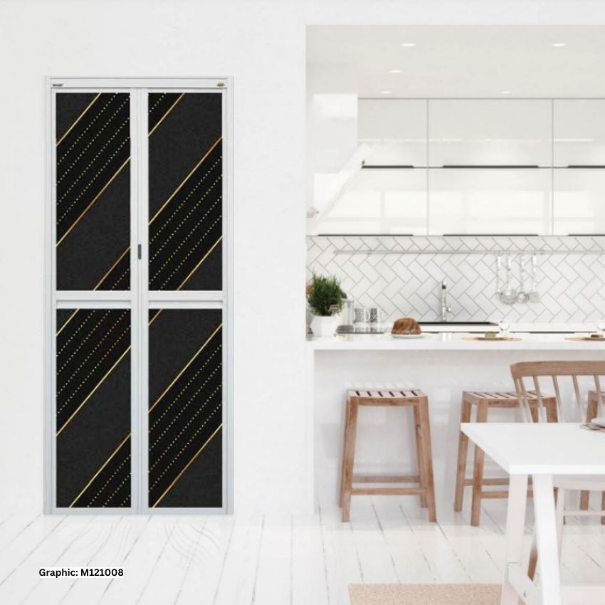 MODEL M121008 MODEL M121008 VITALLY BI FOLD (3D) ALUMINIUM DOOR Aluminium Door Choose Sample / Pattern Chart