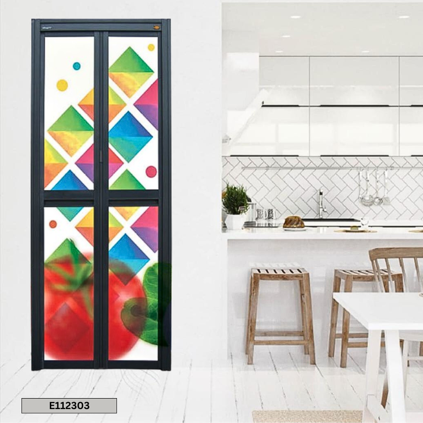 MODEL E112303 MODEL E112303 VITALLY BI FOLD (3D) ALUMINIUM DOOR Aluminium Door Choose Sample / Pattern Chart