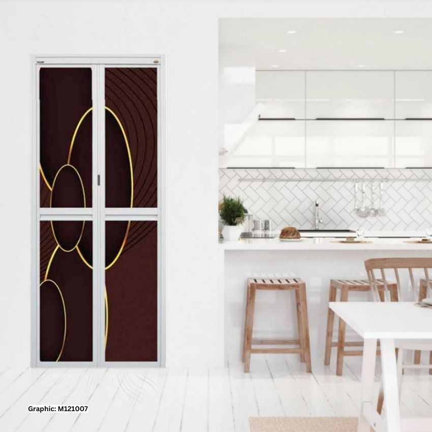 MODEL M121007 MODEL M121007 VITALLY BI FOLD (3D) ALUMINIUM DOOR Aluminium Door Choose Sample / Pattern Chart
