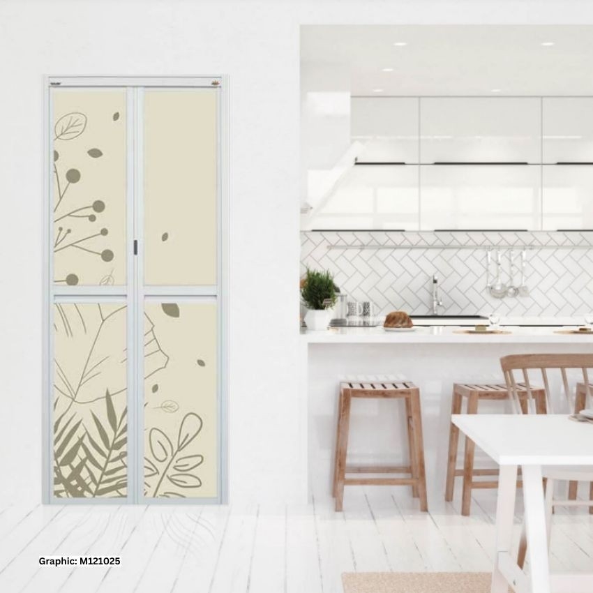 MODEL M121025 MODEL M121025 VITALLY BI FOLD (3D) ALUMINIUM DOOR Aluminium Door Choose Sample / Pattern Chart