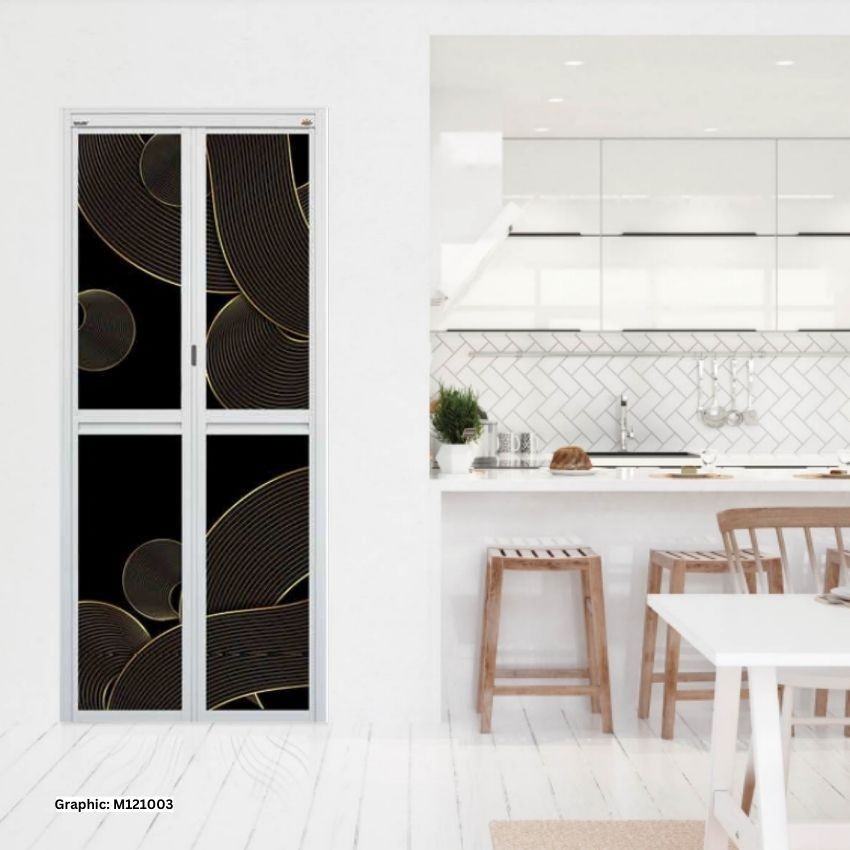 MODEL M121003 MODEL M121003 VITALLY BI FOLD (3D) ALUMINIUM DOOR Aluminium Door Choose Sample / Pattern Chart